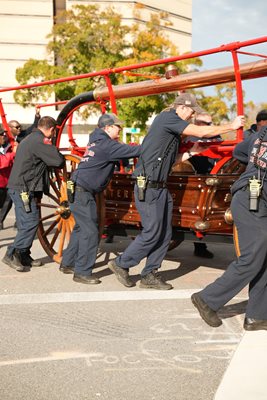 JFRD crews unload historic pumper