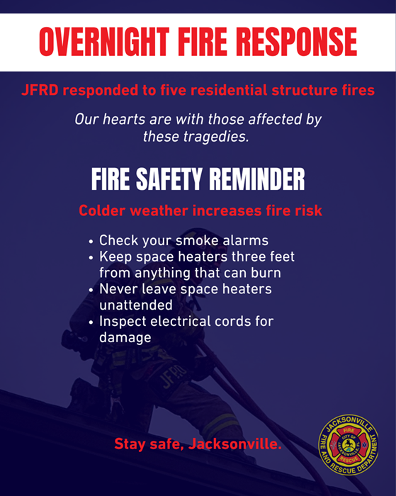 Graphic depicting fire safety tips