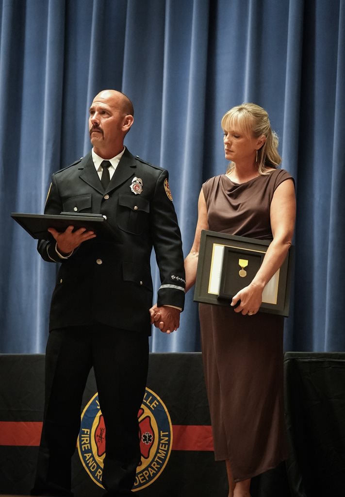 Firefighter of the Year Matt Kennedy and wife Cheryl