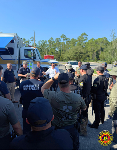 Photo of JFRD and JSO Search Teams Gathered
