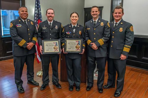 Award recipients with JFRD administration