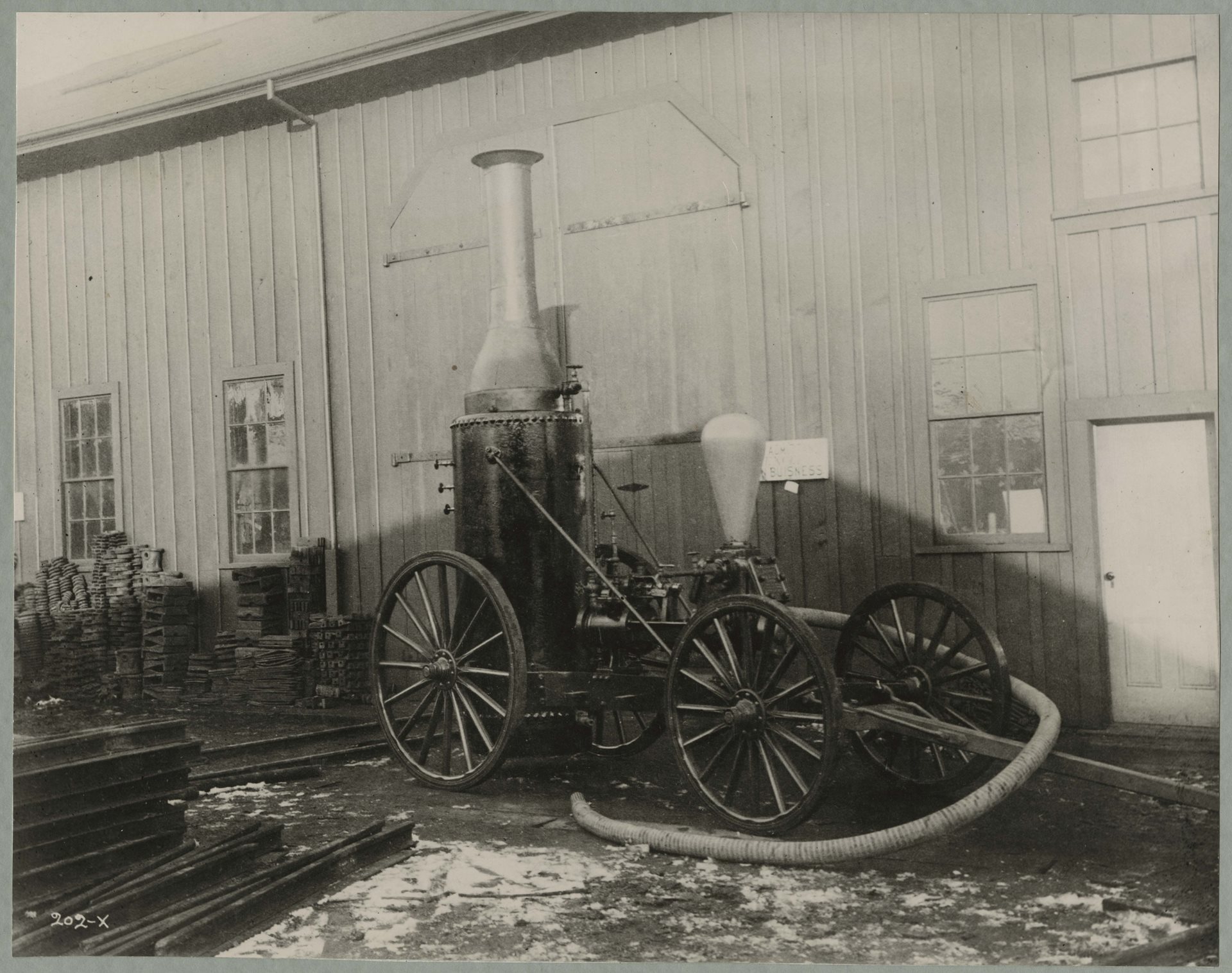 Example of a steam fire pump